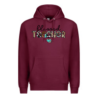 Burgundy blessed teacher Premium Hoodie - CowhideDigitalArt