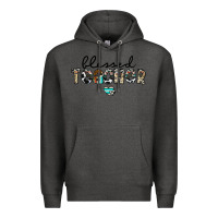 Charcoal Heather blessed teacher Premium Hoodie - CowhideDigitalArt