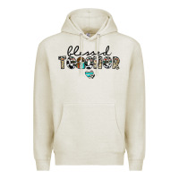 Oatmeal Heather blessed teacher Premium Hoodie - CowhideDigitalArt