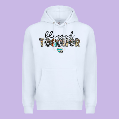 Blessed Teacher Premium Hoodie Designed By Cowhidedigitalart