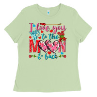 Matcha I love you to the moon and back Valentine's Day Ladies Tee - HowdyJamesFarm