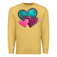 Antique Gold valentine's day hearts Premium Sweatshirt - AdoDesignShop
