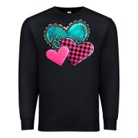 Black valentine's day hearts Premium Sweatshirt - AdoDesignShop