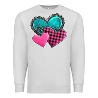 Dove Grey valentine's day hearts Premium Sweatshirt - AdoDesignShop