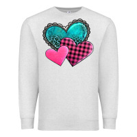 Oatmeal Heather valentine's day hearts Premium Sweatshirt - AdoDesignShop