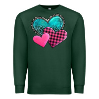 Sports Green valentine's day hearts Premium Sweatshirt - AdoDesignShop