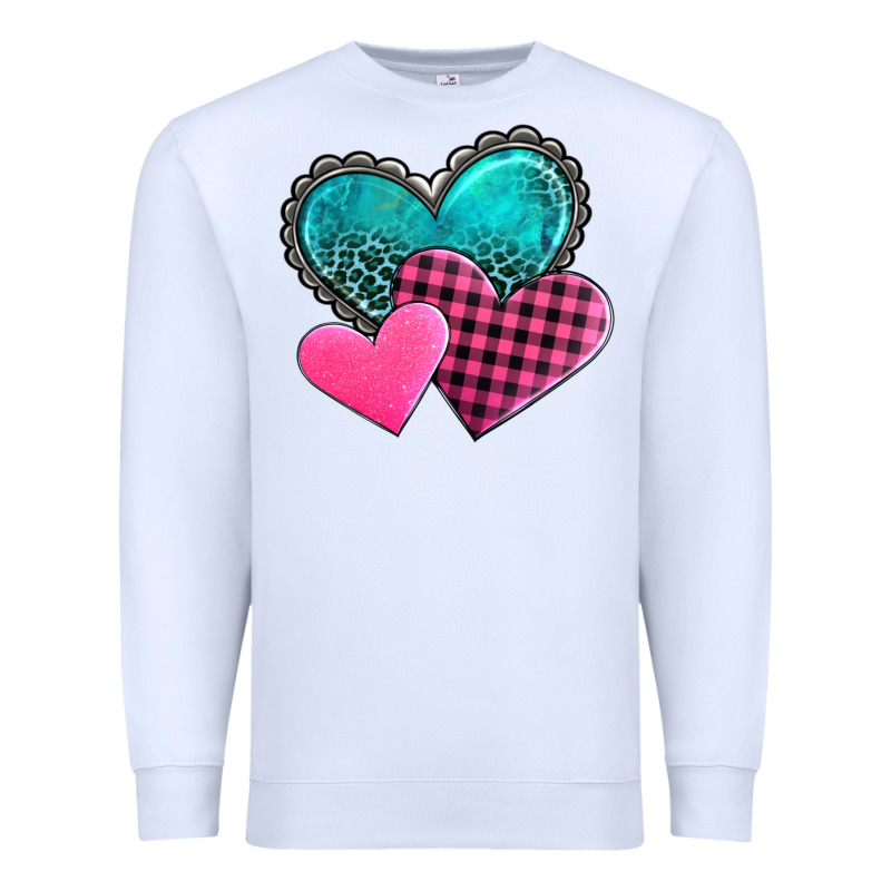 Valentine's Day Hearts Premium Sweatshirt by AdoDesignShop | Teevron