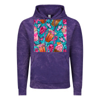 Cloud Purple breast cancer coffee cups with butterfly seamless pattern bbs Vintage Hoodie - BundleAndBundleShop