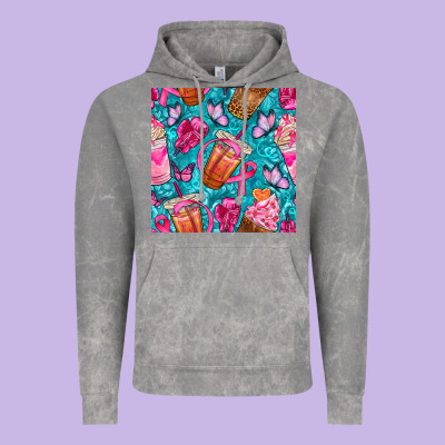 Breast Cancer Coffee Cups With Butterfly Seamless Pattern Bbs Vintage Hoodie Designed By Bundleandbundleshop