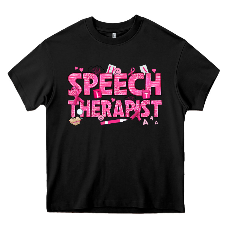Breast Cancer Speech Therapist Heavy Core Tee by texasbilliewilder | Teevron