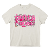 Cream breast cancer speech therapist Heavy Core Tee - texasbilliewilder