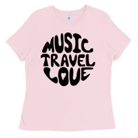 Bubblegum Pink music travel love Ladies Tee - baoMotion