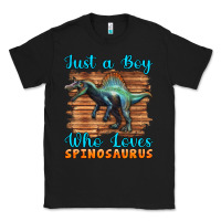 Black just a boy who loves baby spinosaurus Classic Tee - Artiststas
