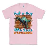 Bubblegum Pink just a boy who loves baby spinosaurus Classic Tee - Artiststas