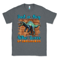 Charcoal Heather just a boy who loves baby spinosaurus Classic Tee - Artiststas
