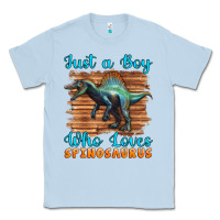Dusty Blue just a boy who loves baby spinosaurus Classic Tee - Artiststas