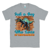 Heather Grey just a boy who loves baby spinosaurus Classic Tee - Artiststas