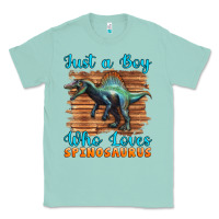 Seafoam just a boy who loves baby spinosaurus Classic Tee - Artiststas