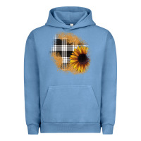 Pigment Pebble Blue sunflower christmas patch Urban Hoodie - JahusDesignShop