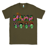 Army Green personalized this mama loves her monsters Classic Tee - CowGirlArtShop