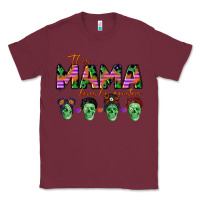 Burgundy personalized this mama loves her monsters Classic Tee - CowGirlArtShop