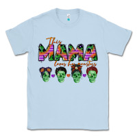 Dusty Blue personalized this mama loves her monsters Classic Tee - CowGirlArtShop