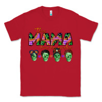 Red personalized this mama loves her monsters Classic Tee - CowGirlArtShop