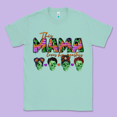 Personalized This Mama Loves Her Monsters Classic Tee Designed By Cowgirlartshop