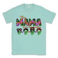 Seafoam personalized this mama loves her monsters Classic Tee - CowGirlArtShop
