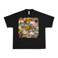 Black Western Leopard Farm Animals Seamless Pattern Urban Heavy Tee - FaDigitalArtStudio
