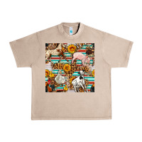 French Oak Western Leopard Farm Animals Seamless Pattern Urban Heavy Tee - FaDigitalArtStudio