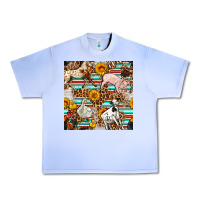 Grape Ice Western Leopard Farm Animals Seamless Pattern Urban Heavy Tee - FaDigitalArtStudio