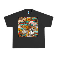 Pigment Black Western Leopard Farm Animals Seamless Pattern Urban Heavy Tee - FaDigitalArtStudio