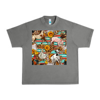 Tornado Western Leopard Farm Animals Seamless Pattern Urban Heavy Tee - FaDigitalArtStudio