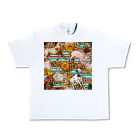 White Western Leopard Farm Animals Seamless Pattern Urban Heavy Tee - FaDigitalArtStudio