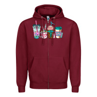 Burgundy nurse fuel coffee cups Zipper Hoodie - AdoDesignShop