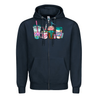 Navy nurse fuel coffee cups Zipper Hoodie - AdoDesignShop