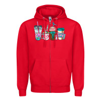 Red nurse fuel coffee cups Zipper Hoodie - AdoDesignShop