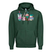 Sports Green nurse fuel coffee cups Zipper Hoodie - AdoDesignShop