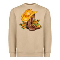 Mushroom yellow  cowgirl and roses Heavyweight Sweatshirt - AdoDesignShop