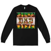 Black Football Dad Tumbler Long Sleeve Tee - BundleAndBundleShop