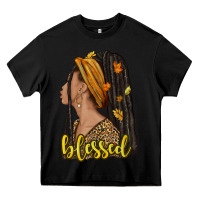 Black Fall afro woman blessed Heavy Core Tee - NancyCooperArtShop