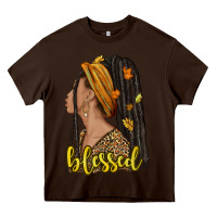 Chocolate Brown Fall afro woman blessed Heavy Core Tee - NancyCooperArtShop