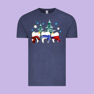Dental Christmas Tree Teeth And Winter Ado Vintage Tee Designed By Oliviacreatesart