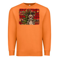 Carrot reindeer trees background Premium Sweatshirt - AdoDesignShop