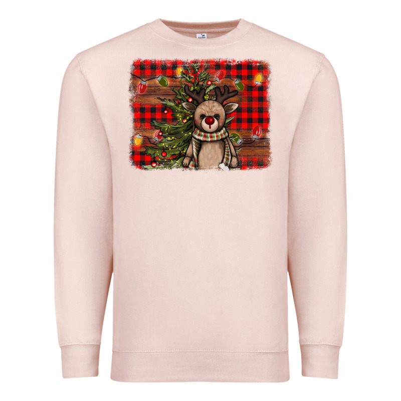 Reindeer Trees Background Premium Sweatshirt by AdoDesignShop | Teevron