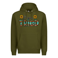 Army Green mama tried Premium Hoodie - CowhideDigitalArt