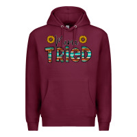 Burgundy mama tried Premium Hoodie - CowhideDigitalArt