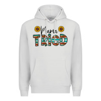 Dove Grey mama tried Premium Hoodie - CowhideDigitalArt