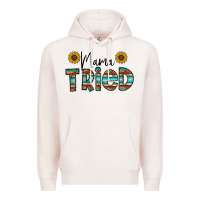 Pale Pink mama tried Premium Hoodie - CowhideDigitalArt